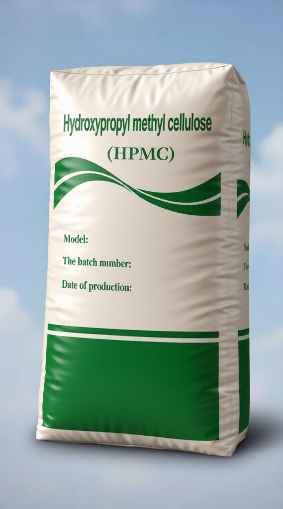 Hydroxypropyl Methylcellulose product packaging with green wave design
